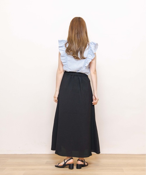 flower（フラワー）の「バタフライストライプブラウス（シャツ/ブラウス・レディース・ベージュ/ブルー・FREE）」の8枚目の写真