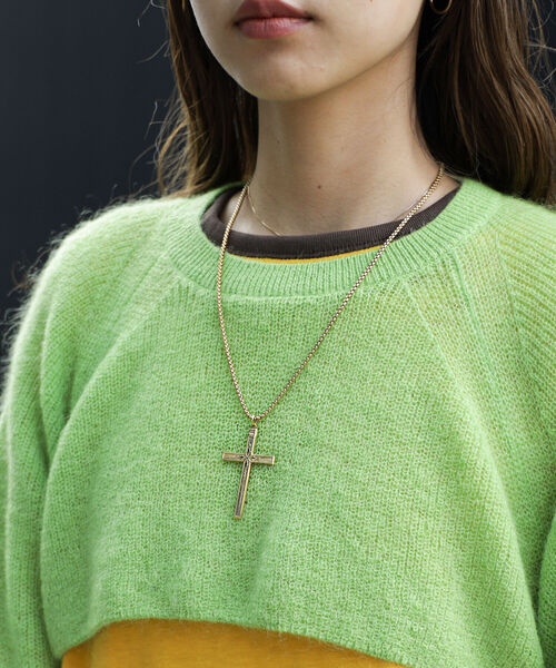 Ray BEAMS（レイビームス）の「Ray BEAMS / デッドストック クロス ネックレス（ネックレス・レディース・シルバー/ゴールド・ONE SIZE）」の2枚目の写真