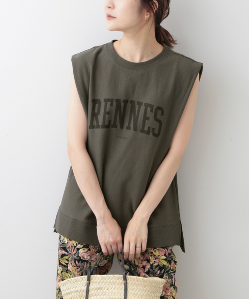 SLOBE IENA（スローブイエナ）の「RENNES ミニ裏毛ノースリーブプルオーバー（Tシャツ/カットソー・レディース・ナチュラル/グレー/グレー系その他・FREE）」の10枚目の写真