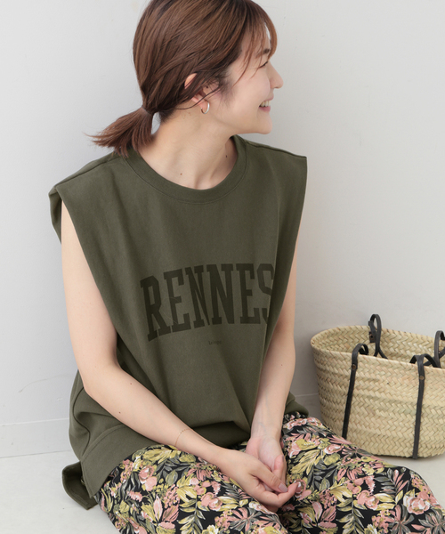 SLOBE IENA（スローブイエナ）の「RENNES ミニ裏毛ノースリーブプルオーバー（Tシャツ/カットソー・レディース・ナチュラル/グレー/グレー系その他・FREE）」の12枚目の写真