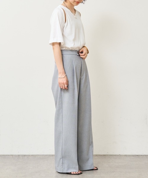 Omekashi（オメカシ）の「デザインアームTシャツ（Tシャツ/カットソー・レディース・オフホワイト/キャメル/ブラック・FREE）」の14枚目の写真