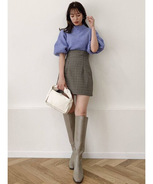 dazzlin（ダズリン）の「ボリュームスリーブハーフニット（ニット/セーター・レディース・レッド/オフホワイト/ピンク/ブルー/その他1・FREE）」の13枚目の写真