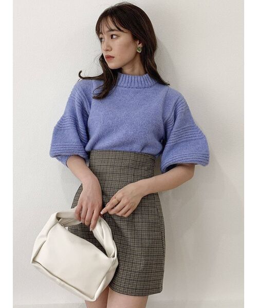 dazzlin（ダズリン）の「ボリュームスリーブハーフニット（ニット/セーター・レディース・レッド/オフホワイト/ピンク/ブルー/その他1・FREE）」の16枚目の写真