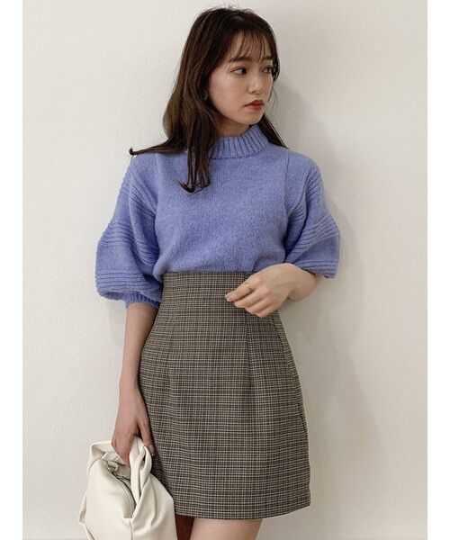 dazzlin（ダズリン）の「ボリュームスリーブハーフニット（ニット/セーター・レディース・レッド/オフホワイト/ピンク/ブルー/その他1・FREE）」の17枚目の写真