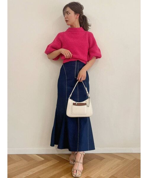 dazzlin（ダズリン）の「ボリュームスリーブハーフニット（ニット/セーター・レディース・レッド/オフホワイト/ピンク/ブルー/その他1・FREE）」の20枚目の写真