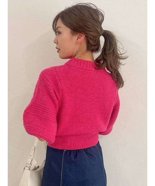 dazzlin（ダズリン）の「ボリュームスリーブハーフニット（ニット/セーター・レディース・レッド/オフホワイト/ピンク/ブルー/その他1・FREE）」の22枚目の写真