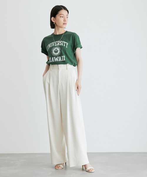 ADAM ET ROPE'（アダムエロペ）の「【GOOD ROCK SPEED】COLLEGE Tee HAWAII（Tシャツ/カットソー・レディース・ダークグリーン/ホワイト・FREE）」の18枚目の写真
