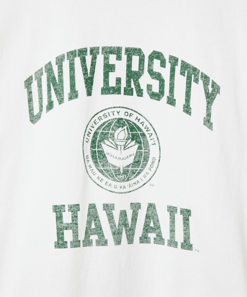 ADAM ET ROPE'（アダムエロペ）の「【GOOD ROCK SPEED】COLLEGE Tee HAWAII（Tシャツ/カットソー・レディース・ダークグリーン/ホワイト・FREE）」の7枚目の写真