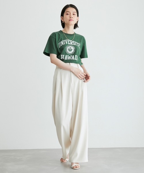 ADAM ET ROPE'（アダムエロペ）の「【GOOD ROCK SPEED】COLLEGE Tee HAWAII（Tシャツ/カットソー・レディース・ダークグリーン/ホワイト・FREE）」の11枚目の写真
