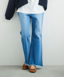 le.coeur blanc | ラウンドヘムデニムフレアパンツ(デニムパンツ)