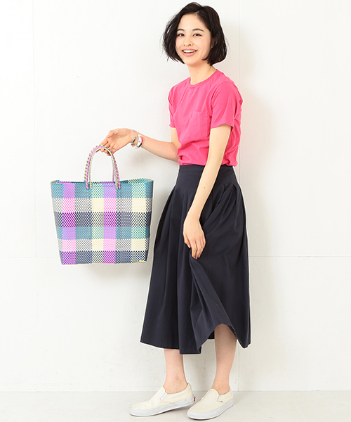 BEAMS BOY（ビームスボーイ）の「OJO DE MEX / CAGO TOTE（トートバッグ・レディース・ピンク/ネイビー・ONE SIZE）」の14枚目の写真