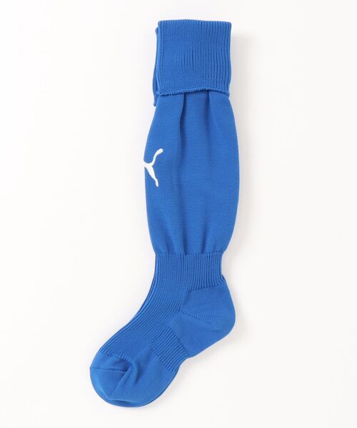 PUMA（プーマ）の「《PUMA》LIGA ジュニア サッカーソックス ストッキング 729880（ソックス/靴下・キッズ・ピンク/ホワイト×ブルー/ロイヤルブルー/サックスブルー/ブルー/シルバー/レッド/ホワイト/グリーン/ネイビー/イエロー/オレンジ/ブラック/バーガンディー・24/21/18）」の8枚目の写真