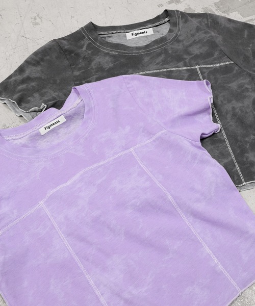 Figments(フィグメンツ)の「タイダイピチT(Tシャツ/カットソー・レディース・パープル/スミクロ・FREE)」の7枚目の写真