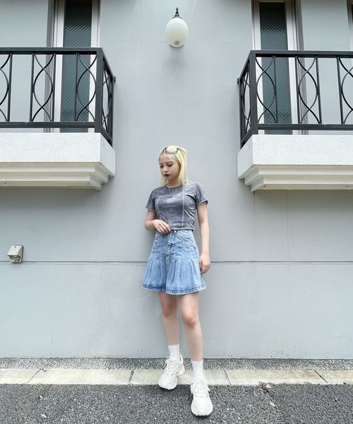 Figments(フィグメンツ)の「タイダイピチT(Tシャツ/カットソー・レディース・パープル/スミクロ・FREE)」の12枚目の写真