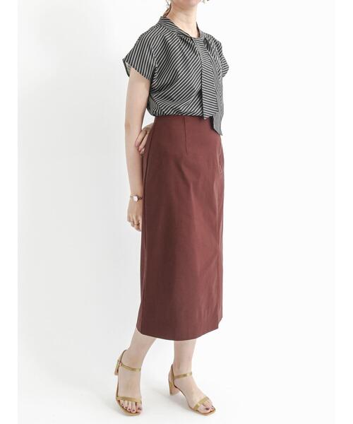 Te chichi（テチチ）の「ラップ風ジップタイトスカート（スカート・レディース・ブラック/ブラウン/イエロー・SMALL/MEDIUM）」の14枚目の写真