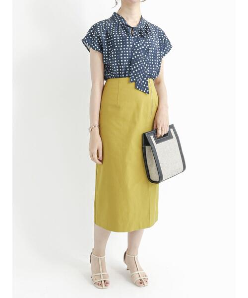 Te chichi（テチチ）の「ラップ風ジップタイトスカート（スカート・レディース・ブラック/ブラウン/イエロー・SMALL/MEDIUM）」の16枚目の写真