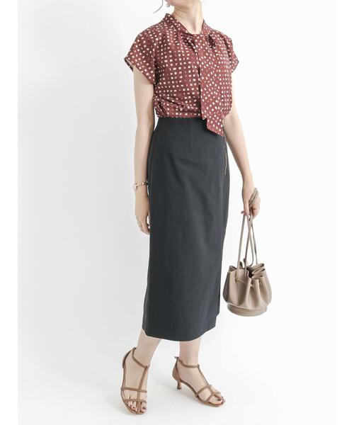 Te chichi（テチチ）の「ラップ風ジップタイトスカート（スカート・レディース・ブラック/ブラウン/イエロー・SMALL/MEDIUM）」の17枚目の写真