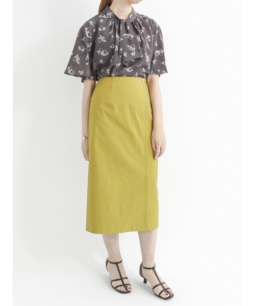 Te chichi（テチチ）の「ラップ風ジップタイトスカート（スカート・レディース・ブラック/ブラウン/イエロー・SMALL/MEDIUM）」の8枚目の写真