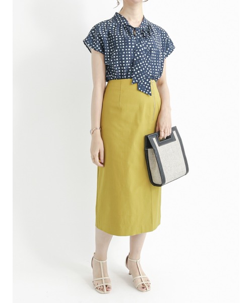 Te chichi（テチチ）の「ラップ風ジップタイトスカート（スカート・レディース・ブラック/ブラウン/イエロー・SMALL/MEDIUM）」の13枚目の写真