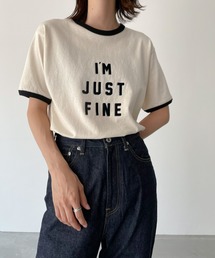 CANAL JEAN | RED CHOP WORKS(レッドチョップワークス) "I'M JUST FINE"リンガー半袖Tシャツ(Tシャツ/カットソー)