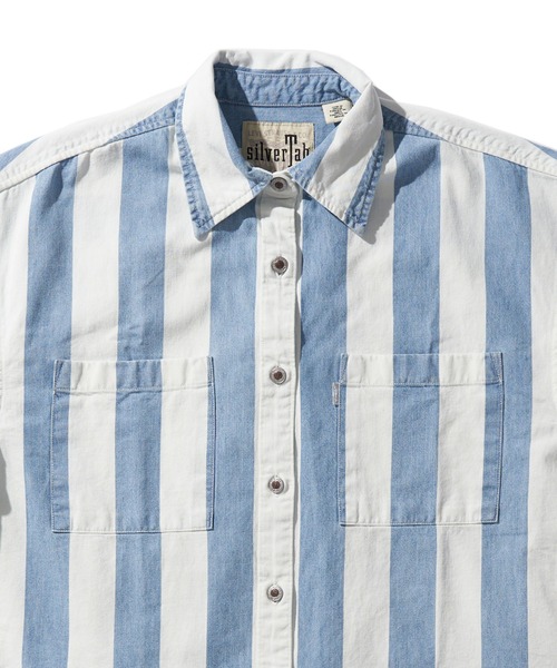 Levi's（リーバイス）の「Levi's/リーバイス SILVERTAB ルーズフィット シャツ インディゴ PATTERN（シャツ/ブラウス・レディース・マルチ・M/XS/S）」の4枚目の写真