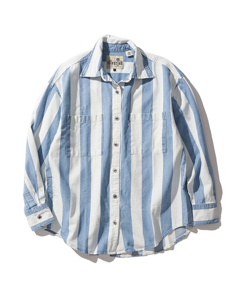 Levi's（リーバイス）の「Levi's/リーバイス SILVERTAB ルーズフィット シャツ インディゴ PATTERN（シャツ/ブラウス・レディース・マルチ・M/XS/S）」の15枚目の写真