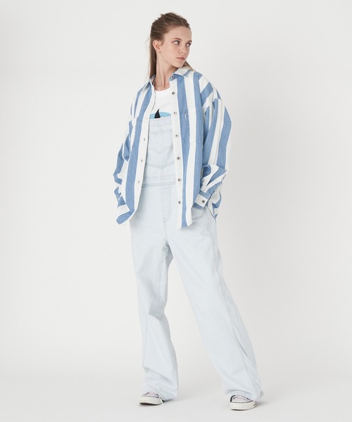 Levi's（リーバイス）の「Levi's/リーバイス SILVERTAB ルーズフィット シャツ インディゴ PATTERN（シャツ/ブラウス・レディース・マルチ・M/XS/S）」の19枚目の写真