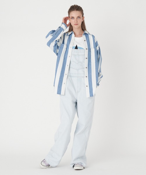 Levi's（リーバイス）の「Levi's/リーバイス SILVERTAB ルーズフィット シャツ インディゴ PATTERN（シャツ/ブラウス・レディース・マルチ・M/XS/S）」の21枚目の写真