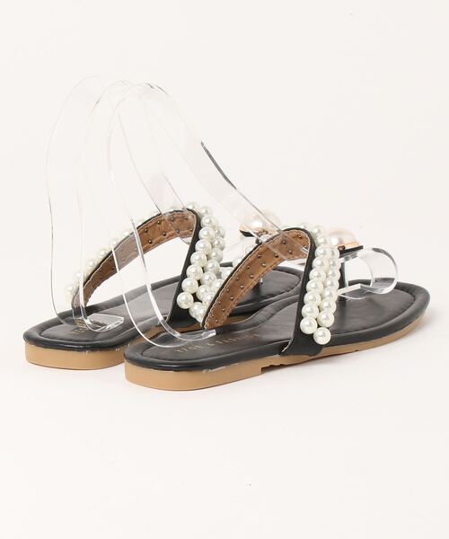 LAC-VERT(ラック・ヴェール)の「パールつっかけサンダル(サンダル・レディース・ブラック/アイボリー・S/M/L)」の4枚目の写真