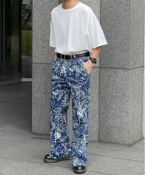 kutir(クティール)の「ペイズリーセミフレアパンツ(スラックス・メンズ・ホワイト/ブラック/ネイビー・SMALL/MEDIUM/LARGE)」の16枚目の写真