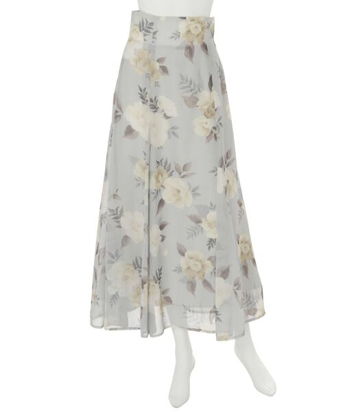 MERCURYDUO（マーキュリーデュオ）の「ぼかしフラワーフレアスカート（スカート・レディース・アイボリー/ブラック/ミント・SMALL/MEDIUM）」の16枚目の写真