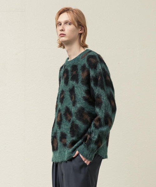 SLICK(スリック)の「シャギーモヘアプルオーバー(レオパード)(ニット/セーター・メンズ・ブラック/ブラウン/グリーン・1/2/3)」の19枚目の写真