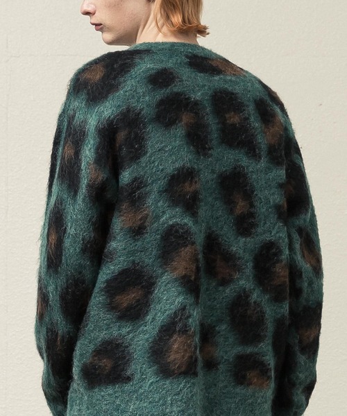 SLICK(スリック)の「シャギーモヘアプルオーバー(レオパード)(ニット/セーター・メンズ・ブラック/ブラウン/グリーン・1/2/3)」の6枚目の写真