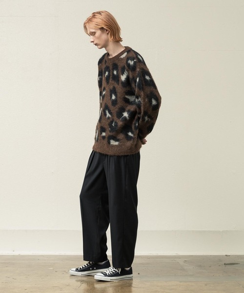 SLICK(スリック)の「シャギーモヘアプルオーバー(レオパード)(ニット/セーター・メンズ・ブラック/ブラウン/グリーン・1/2/3)」の13枚目の写真