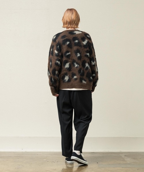 SLICK(スリック)の「シャギーモヘアプルオーバー(レオパード)(ニット/セーター・メンズ・ブラック/ブラウン/グリーン・1/2/3)」の21枚目の写真