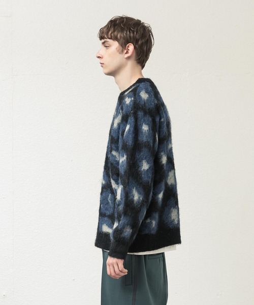 SLICK(スリック)の「シャギーモヘアプルオーバー(レオパード)(ニット/セーター・メンズ・ブラック/ブラウン/グリーン・1/2/3)」の9枚目の写真
