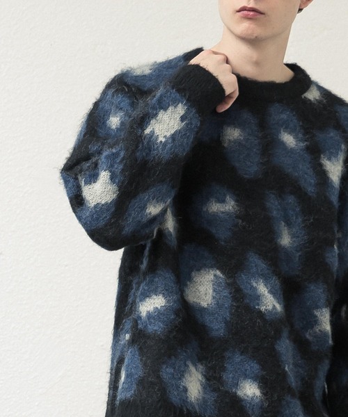 SLICK(スリック)の「シャギーモヘアプルオーバー(レオパード)(ニット/セーター・メンズ・ブラック/ブラウン/グリーン・1/2/3)」の15枚目の写真