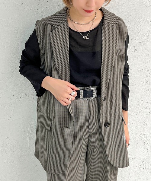 raterate　美品formo フォルモ　チェックベスト　ジレ セール】チェックジレ【SETUP着用可能】【ZOZOTOWN限定アイテム