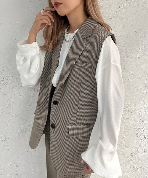 セール】チェックジレ【SETUP着用可能】【ZOZOTOWN限定アイテム  