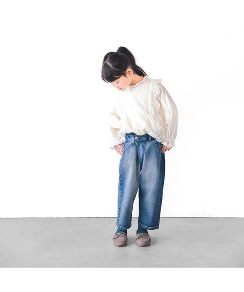 L.COPECK(エルコペック)の「スーペリアデニムラップパンツ(デニムパンツ・キッズ・ネイビー/ブルー・120cm/130cm/110cm/100cm/140cm/90cm)」の4枚目の写真