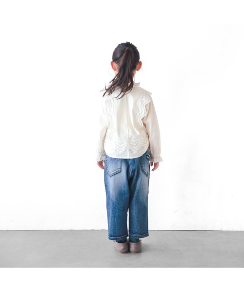 L.COPECK(エルコペック)の「スーペリアデニムラップパンツ(デニムパンツ・キッズ・ネイビー/ブルー・120cm/130cm/110cm/100cm/140cm/90cm)」の6枚目の写真