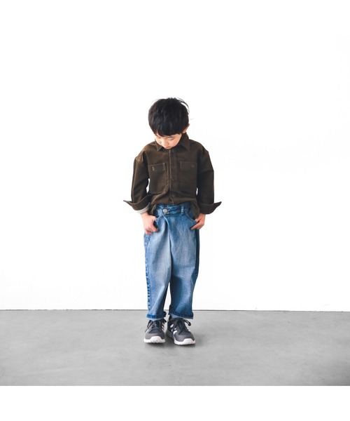 L.COPECK(エルコペック)の「スーペリアデニムラップパンツ(デニムパンツ・キッズ・ネイビー/ブルー・120cm/130cm/110cm/100cm/140cm/90cm)」の9枚目の写真
