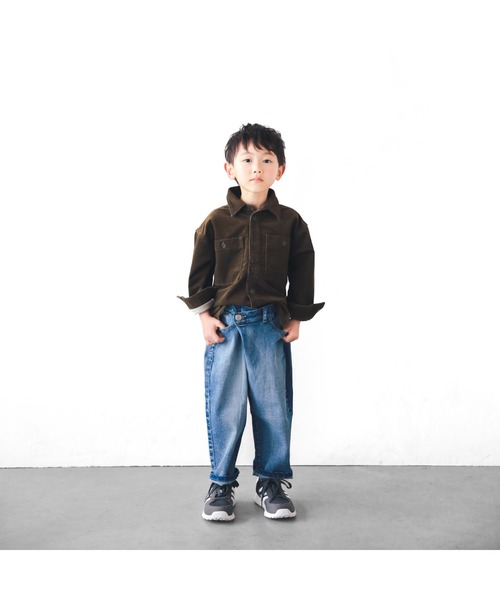 L.COPECK(エルコペック)の「スーペリアデニムラップパンツ(デニムパンツ・キッズ・ネイビー/ブルー・120cm/130cm/110cm/100cm/140cm/90cm)」の10枚目の写真