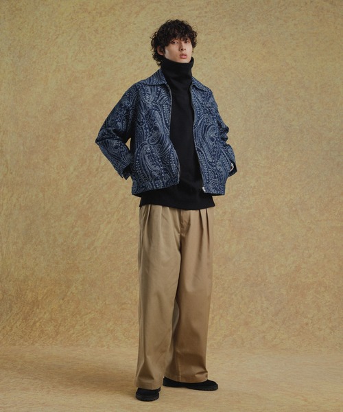 ADAM ET ROPE'(アダムエロペ)の「【WEB限定】2タック ワイドルーズ ドカンパンツ / バリエーション バギーパンツ / ミリタリー / チノ / デニム / チェック / ペイズリー / ユニセックス(デニムパンツ・メンズ・ベージュ/ネイビー/ブラック系その他/ブルー系その他2/グリーン系その他/ブラック・M/L)」の20枚目の写真