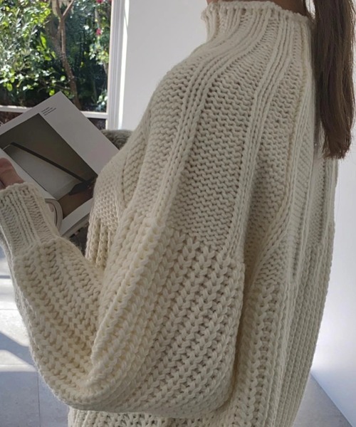 WILLFULLY(ウィルフリー)の「radiation line angle knit(ニット/セーター・レディース・ベージュ/アイボリー・FREE)」の18枚目の写真