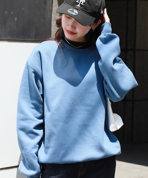 GILDAN（ギルダン）の「GILDAN/ギルダン USAオーバーサイズ ロングスリーブプルオーバークルーネックスウェット  無地トレーナー 裏起毛 ユニセックス（スウェット・メンズ・ホワイト/レッド/グレー/ブラック/ネイビー/ライトブルー/オリーブ/サンドベージュ/グリーン/パープル/マルーン/ライトピンク/チャコール/ロイヤルブルー/オレンジ/インディゴブルー/ライム/ゴールド/ダークブラウン/アッシュグレー・L/XL/2XL/S/M）」の13枚目の写真