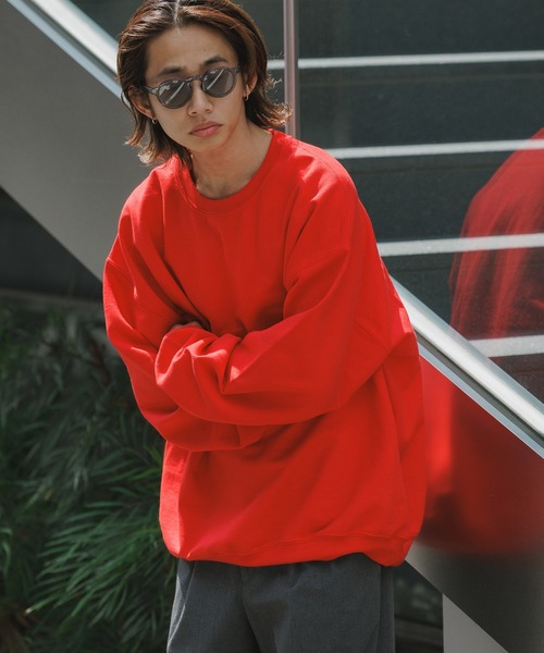 GILDAN（ギルダン）の「GILDAN/ギルダン USAオーバーサイズ ロングスリーブプルオーバークルーネックスウェット  無地トレーナー 裏起毛 ユニセックス（スウェット・メンズ・ホワイト/レッド/グレー/ブラック/ネイビー/ライトブルー/オリーブ/サンドベージュ/グリーン/パープル/マルーン/ライトピンク/チャコール/ロイヤルブルー/オレンジ/インディゴブルー/ライム/ゴールド/ダークブラウン/アッシュグレー・L/XL/2XL/S/M）」の21枚目の写真