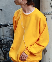 GILDAN（ギルダン）の「GILDAN/ギルダン USAオーバーサイズ ロングスリーブプルオーバークルーネックスウェット 無地トレーナー ユニセックス 2026年春夏（スウェット）」