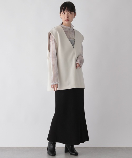 LOWRYS FARM（ローリーズファーム）の「ナゲットリブフレアスカート　165283（スカート・レディース・アイボリー/ブラック/ブラウン/パープル・FREE）」の15枚目の写真