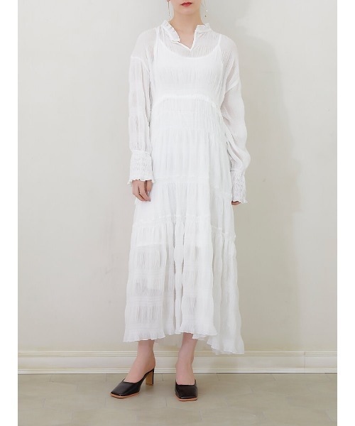 pleats frill dress